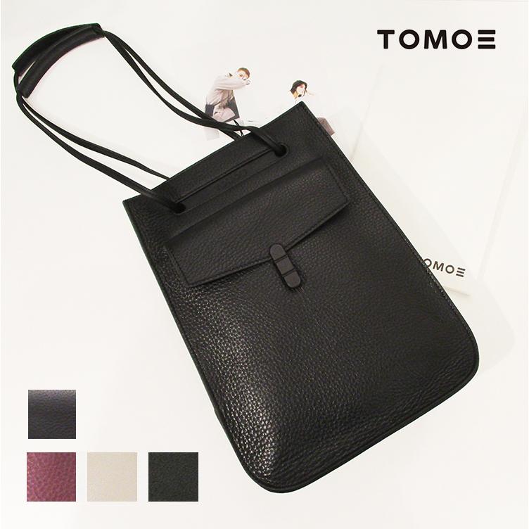 トモエ TOMOE バッグ 本革 牛革 シュリンクレザー 巾着 ポシェット  