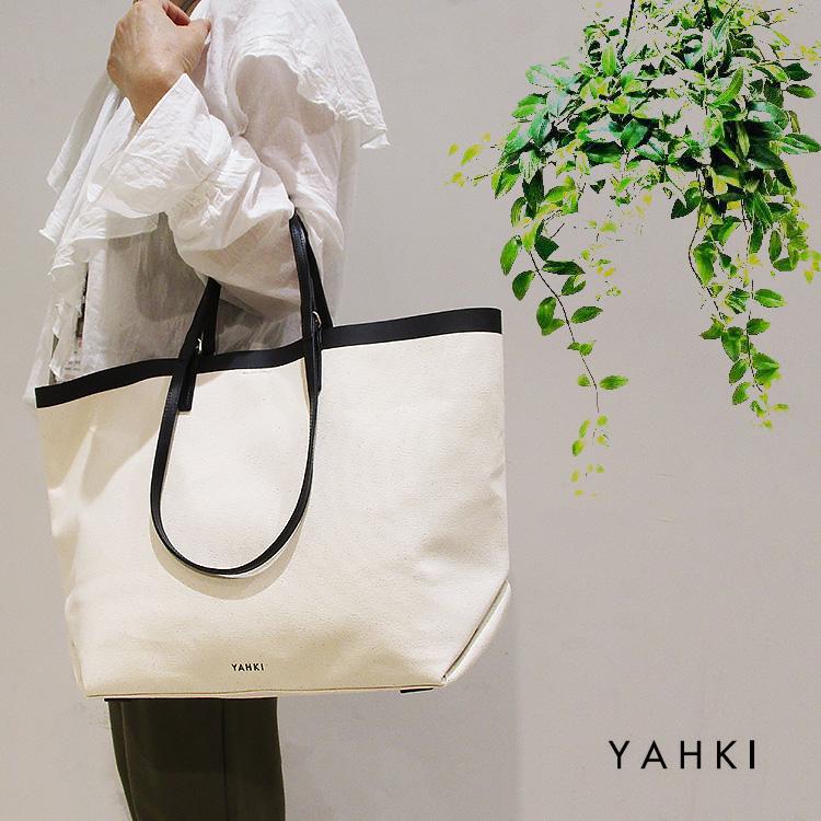 ヤーキ YAHKI 帆布 キャンバス コットン 綿 本革 牛床革 レザー 2WAY  