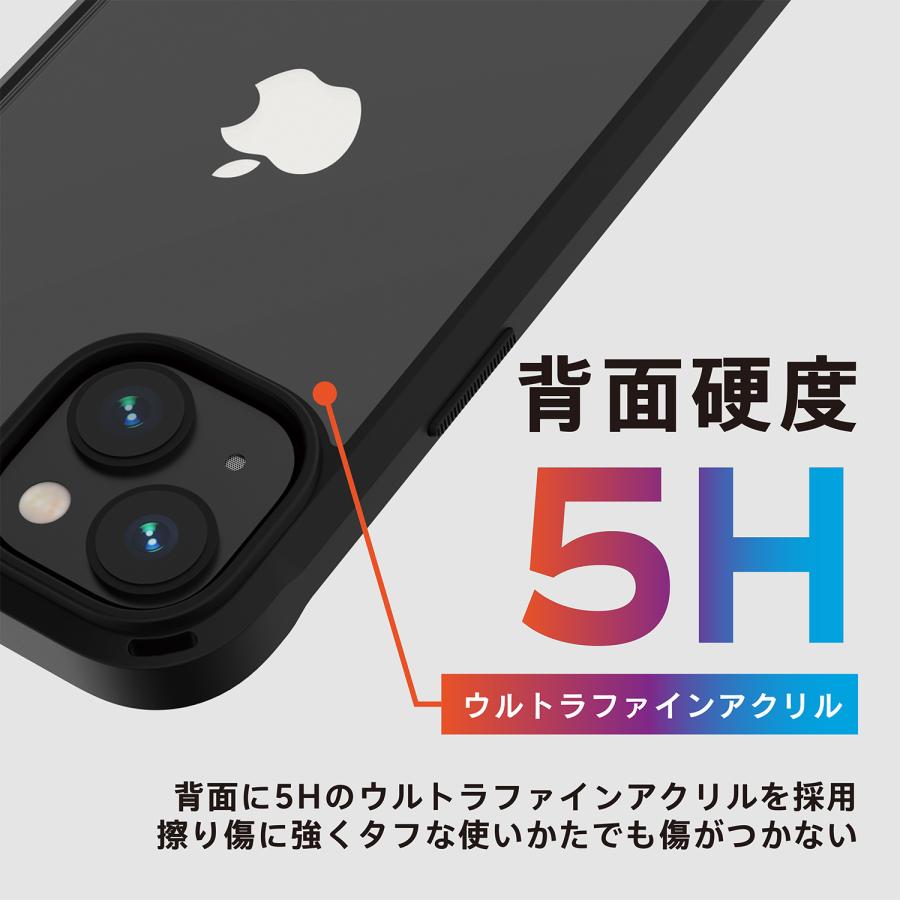 BESPER ベスパー iPhone 14 Plus ケース 衝撃吸収 ハイブリッド ブラック iphone14 plus スマホケース 携帯ケース｜trinitypremiumstore｜03