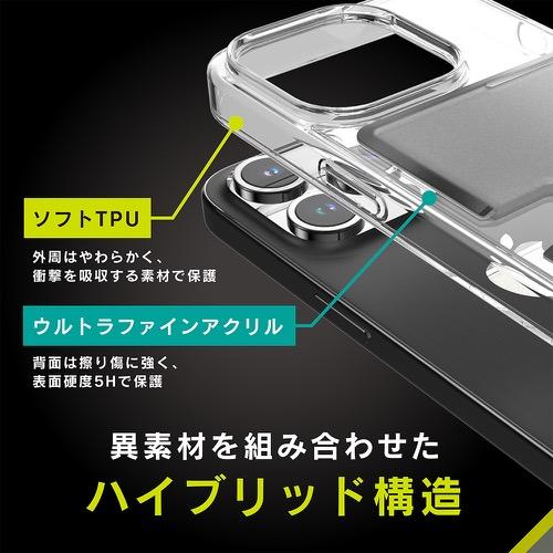 simplism シンプリズム iPhone 15 Pro Turtle Pocket 背面カード