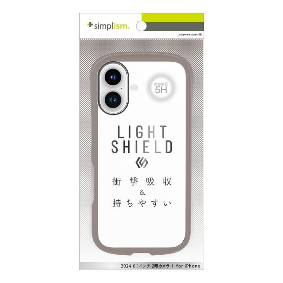 Simplism iPhone 16 LIGHT SHIELD 衝撃吸収 ハイブリッドクリアケース | simplism（スマホ）