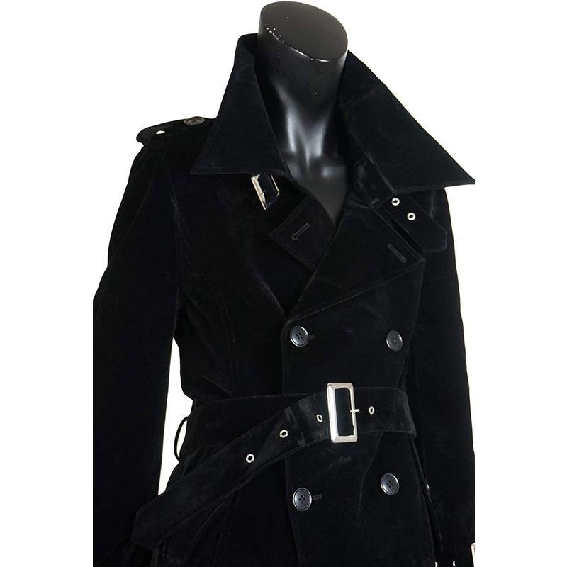 少し豊富な贈り物 ベルベット ベロア メンズ ロング丈 M ブラック S 01 ダブル トレンチコート その他ジャケット Www Buccella Com