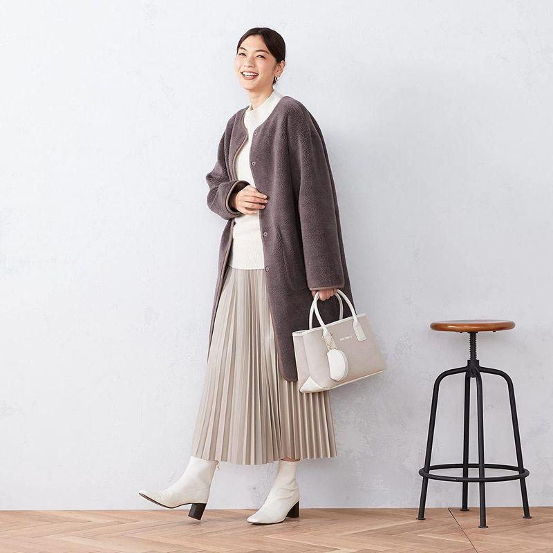 最も イズム コムサ Comme ブラウン M 12 25mw03 1 リバーシブルノーカラーフェイクムートンコート Ism Ca その他コート アウター Awacc Org