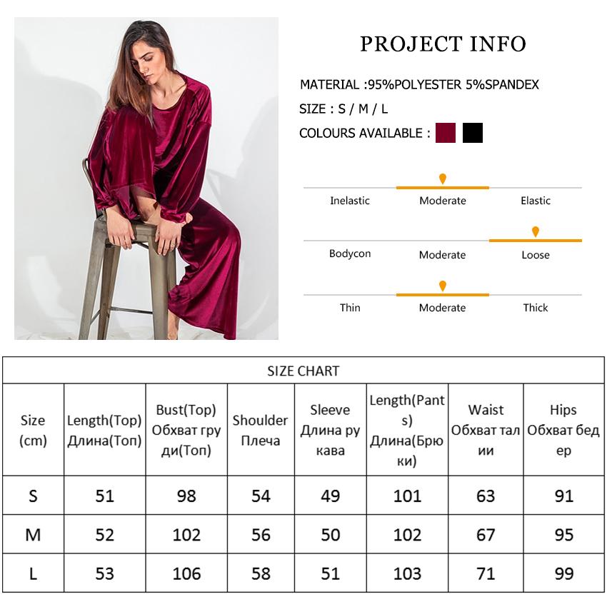 パンツスーツ トップス パジャマ パンツ ハイウェスト クロップ フレア ベロア レディース_5