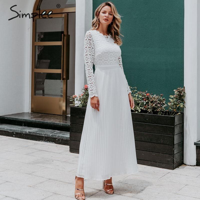 ドレス エレガント レース 刺繍 プリーツ ネック ロング 大きめ 冬 セクシー パーティー おしゃれ かわいい 大人 ファッション通販