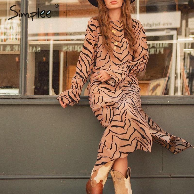 ドレス エレガント ロング パーティー 大きめ アニマル プリント おしゃれ かわいい セクシー 大人 人気のファッションブランド