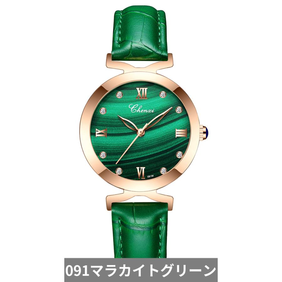 腕時計 緑 グリーン レザー ミニ クォーツ 防水 カジュアル 腕時計 緑 グリーン レザー ミニ クォーツ 防水 カジュアル