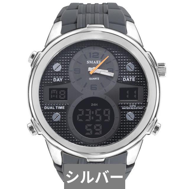 クロノグラフ 腕時計 カレンダー クォーツ LED スポーツ カジュアル メンズ｜trip6six｜07