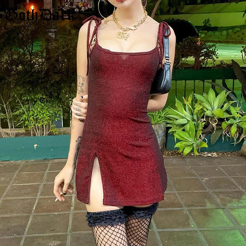 バンテージ ドレス バックレス ミニ ノースリーブ セクシー スプリット レディース