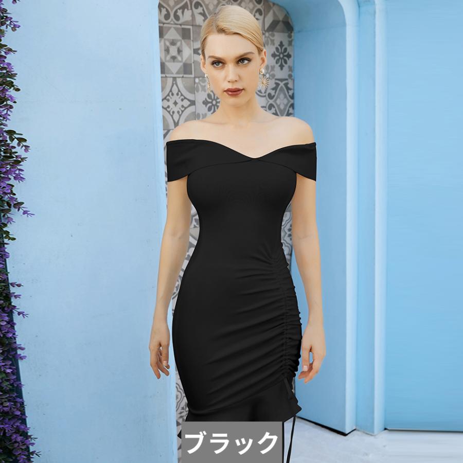 バンテージ ボディコン ドレス ミニ レース セクシー レディース_6