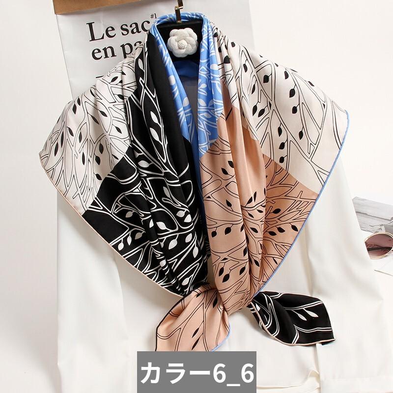 バンダナ ネッカチーフ スカーフ ショール スクエア シルク ショール レディース_11
