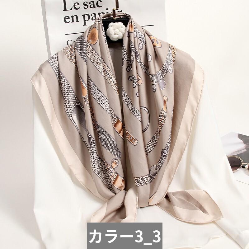 バンダナ ネッカチーフ スカーフ ショール スクエア シルク ショール レディース_8