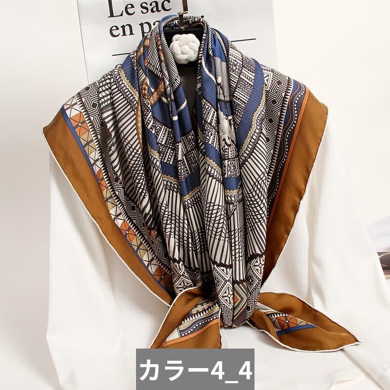 バンダナ ネッカチーフ スカーフ ショール スクエア シルク ショール レディース_9