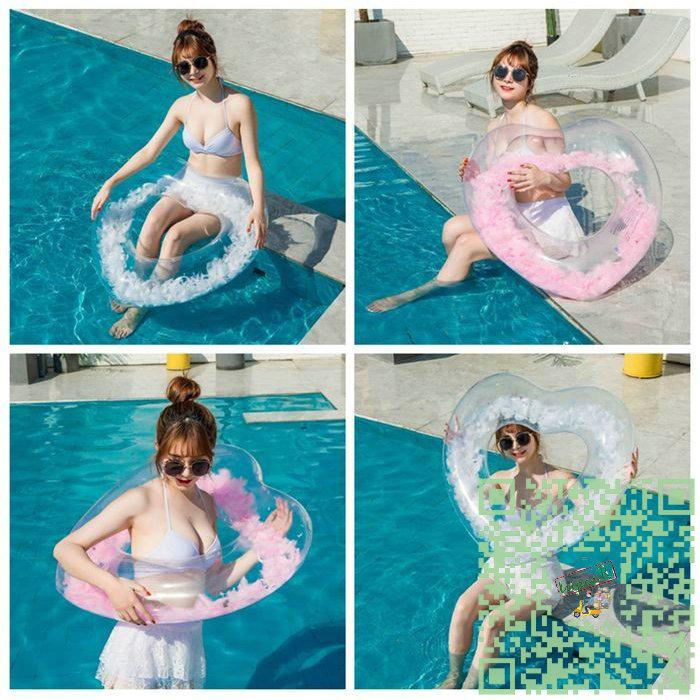 浮き輪 フェザーフロート 羽根 羽入り 可愛い ハートフロート ハート浮き輪 ハート型浮き輪 浮き輪 海水浴 プール ビーチ おしゃれ かわいい Sns インスタ映え 完成品