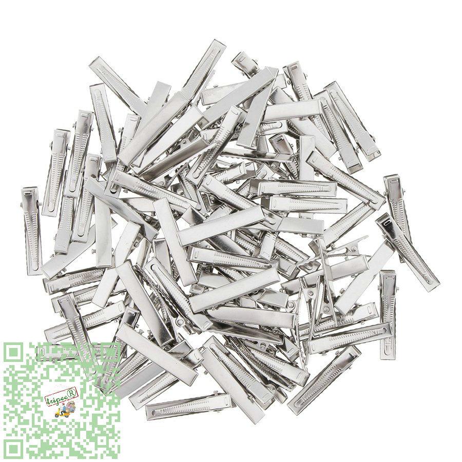 手芸用 ヘアクリップ ジュエリー自作 Diy 素材 歯付き 宝石 ビーズ ちょう結び 50点セット 全6サイズ 6x45mm 最終決算