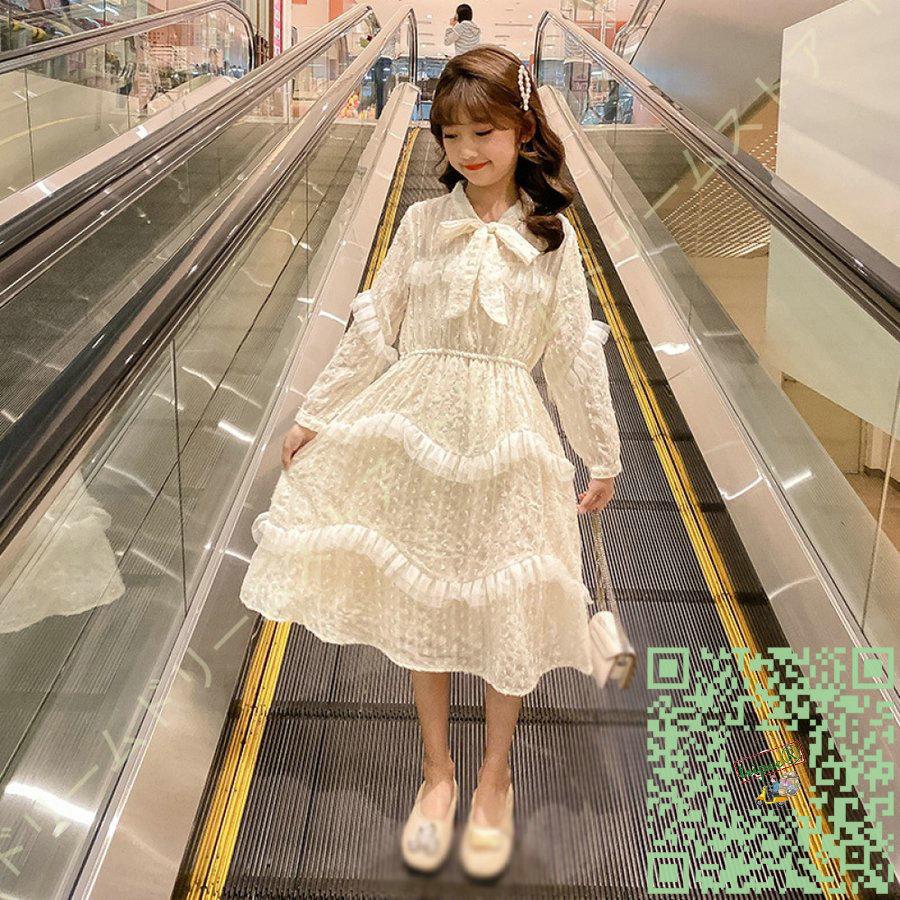 楽天スーパーセール 結婚式 卒業式 女の子 キッズ服 淑女 キッズ服 韓風 かわいい ドレス お姫様ドレス ジュニア プレゼント 蝶々結び付き ホワイト ベージュ 子供 ワンピース スタイ よだれかけ サイズ 130cm Dove Edu Pk