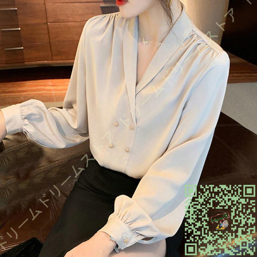 シャツ 長袖 ブラウスシャツ 白 ブラウス レディース Vネック シフォンシャツ ホワイト スーツ インナー 大人 春 夏 春夏 オフィス きれいめ トップス Kghmf0uur8 ファッション Www Anchorcm Net
