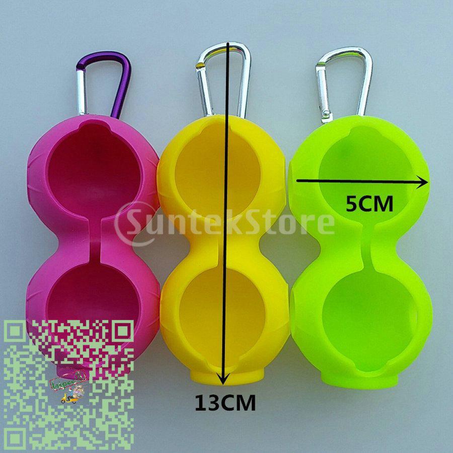 249円 再販ご予約限定送料無料 ダブルゴルフボール用シリコンゴルフボールホルダーキャリア付スナップクリップ