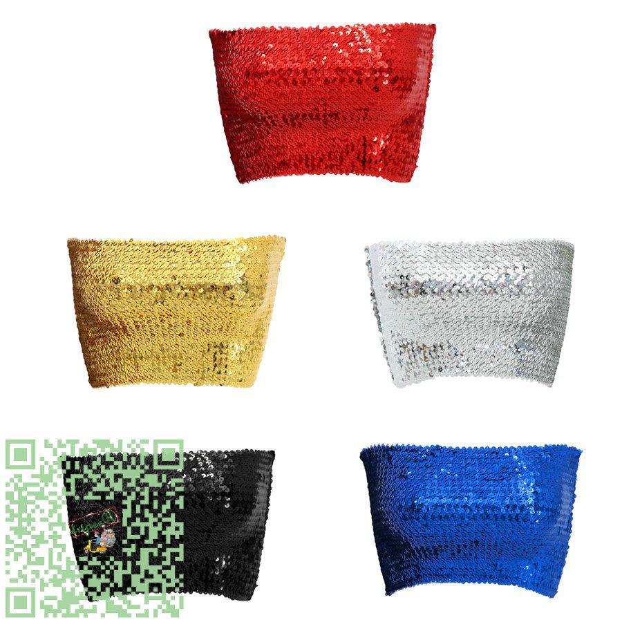 待望 5ピース 個レディーススパンコールチューブトップブラウスチェストラップクラブウェアベストコスチューム Cisama Sc Gov Br