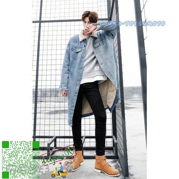 70％OFFアウトレット ヴィンテージデニムボアロングジャケット M-L