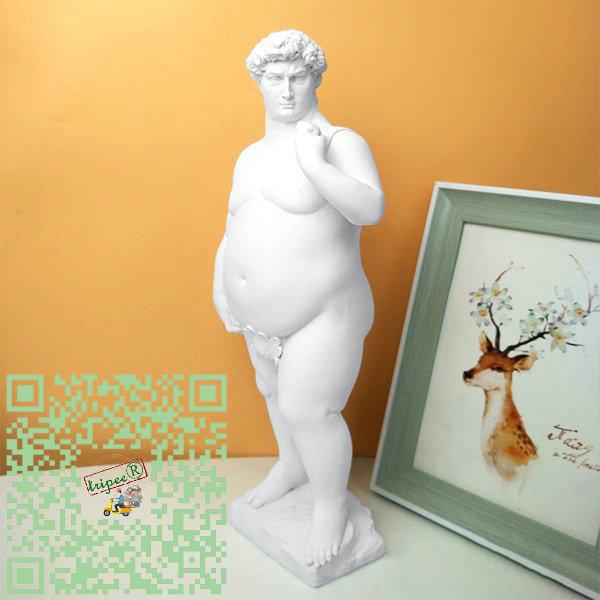 百貨店ファットダビデ像石膏像樹脂彫刻置物家の装飾スケッチ練習アーティストのための樹脂工芸品