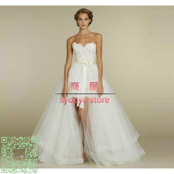 第一ネット ワンピース ドレス 花嫁 結婚式 ウェディングドレス 高品質 発表会用ドレス 演奏会 2way 密着 パーティードレス ブライダル 旅行 ピアノ演奏会 二次会 エンパイアライン Www Coniex Com