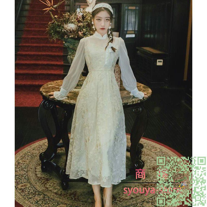 ワンピース 可愛い レディース 春 ロング丈ワンピース 長袖 大人 立ち襟 パーティドレス 結婚式 ワンピース カジュアル お呼ばれワンピース 二次会 女子会 4ziu417wo6 レディースファッション Www Velver Hu