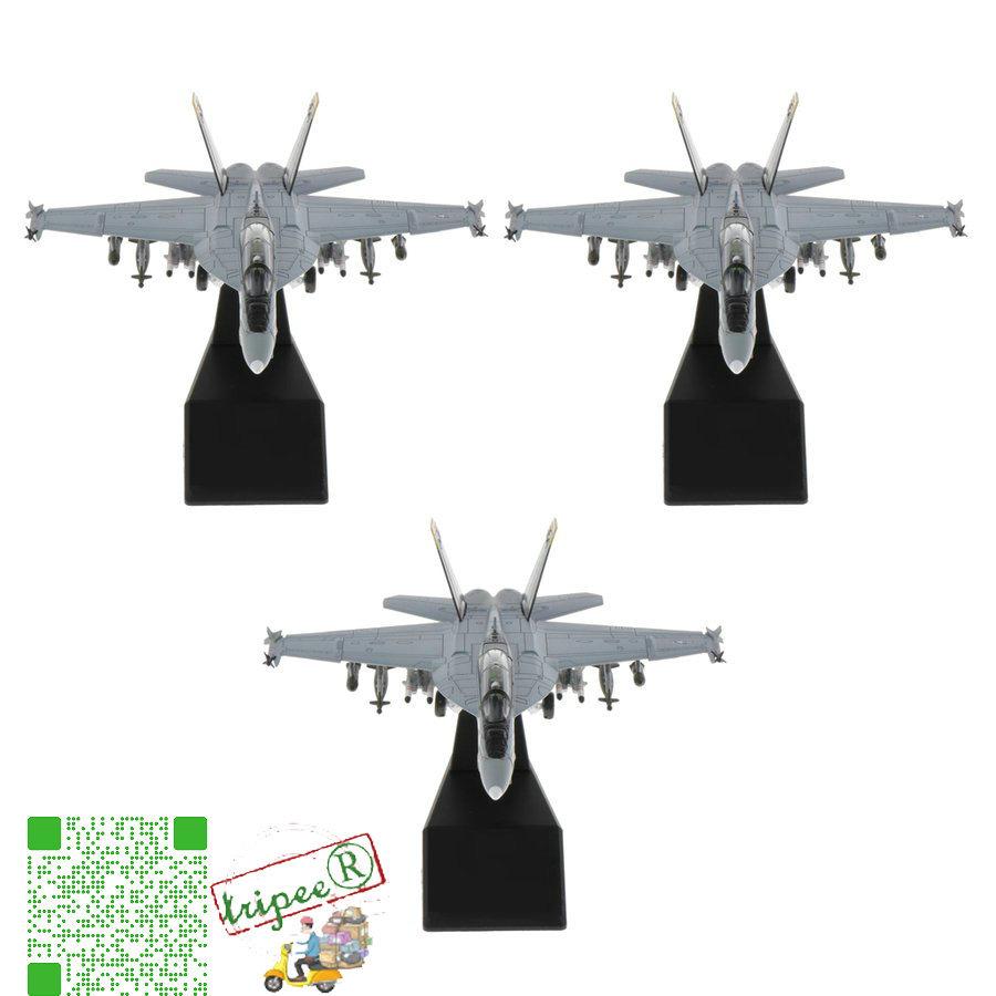 3ピース/個1:100 F / A-18ストライクヘリコプターダイキャストモデルとディスプレイスタンドの装飾 航空機 【高額売筋】