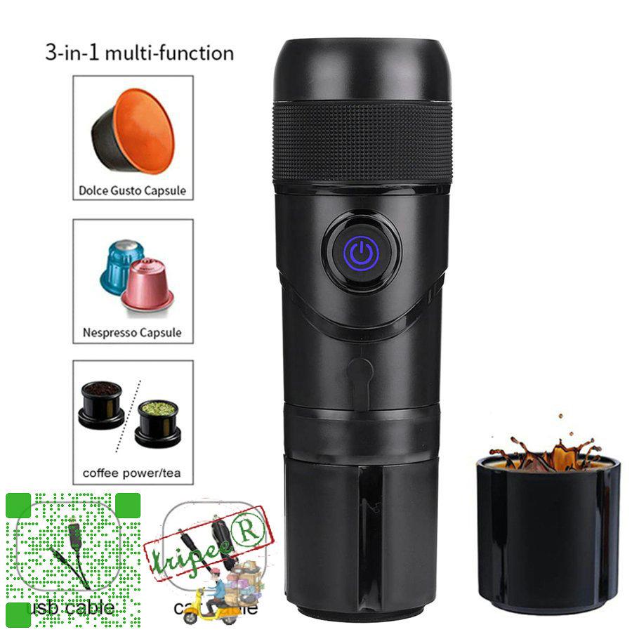 コンパクトコーヒーマシンエスプレッソメーカー車キャンプ旅行ホームdc12v 80ワットエスプレッソマシンコーヒー粉末usbケーブル コーヒーメーカー 爆売中 R1nbab コンパクトコーヒーマシンエスプレッソメーカー車キャンプ旅行ホームdc12v R1nbab トリッピー