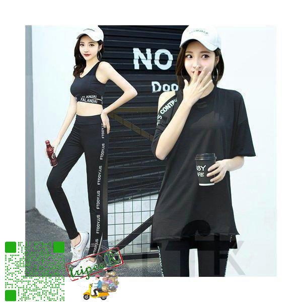 スポーツウェア レディース 3点セット トレーニングウェア 上下 ランニング ウェア 可愛い フィットネスウェア おしゃれ ヨガウェア 在庫あり