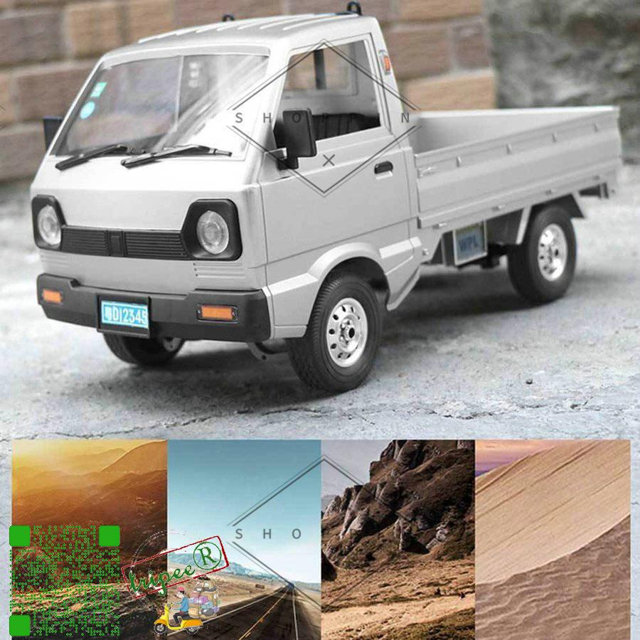 ラジコンカー オフロード 子供 車 おもちゃ 軽トラ ラジコン 操作時間60分 1/10スケール RCカー 改造やカスタム可能 キャリートラック 