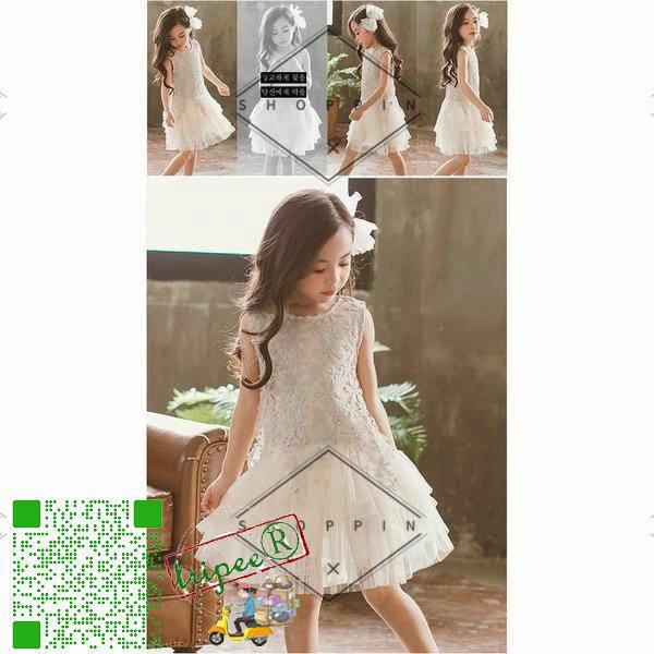 子供ドレス ワンピース 女の子 レースドレス チュール ノースリープ 可愛い 女児 キッズ 結婚式 フォーマル 発表会 ウエディング プレゼント 演出服 激安正規
