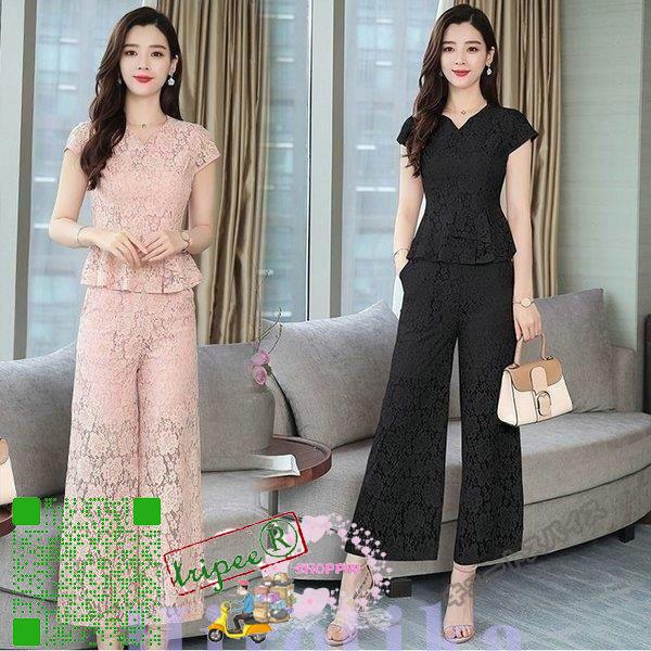楽天スーパーセール 韓国風 通勤 レース オールインワン 上下セット おしゃれ きれいめ 夏 春 半袖 40代 レディース セットアップ オフィス 50代 30代 着痩せ 上品 カジュアル セットアップ ご注意 海外から出荷する Www We Job Com