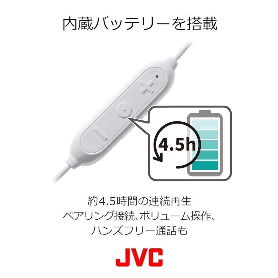 JVC 防滴仕様ワイヤレスヘッドホン Bluetooth 簡単 ブラック HA-FX27BT-B｜tripleheart｜04
