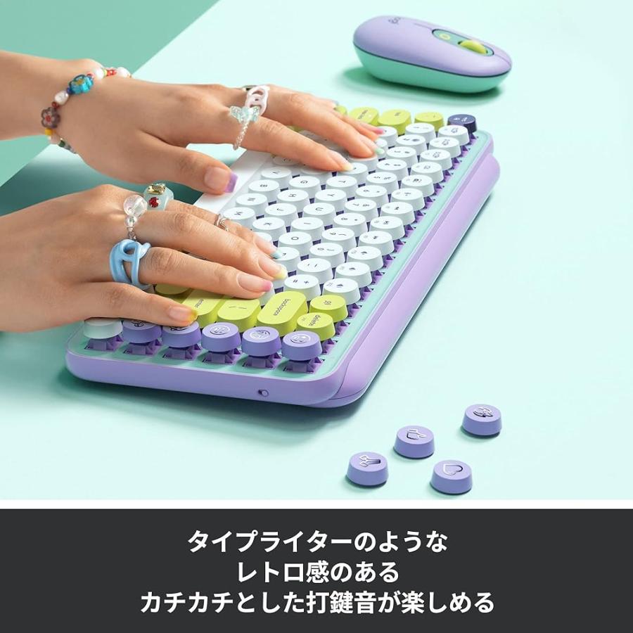 ロジクール POP KEYS K730PL メカニカル ワイヤレス キーボード パープル 日本語配列 K730_2