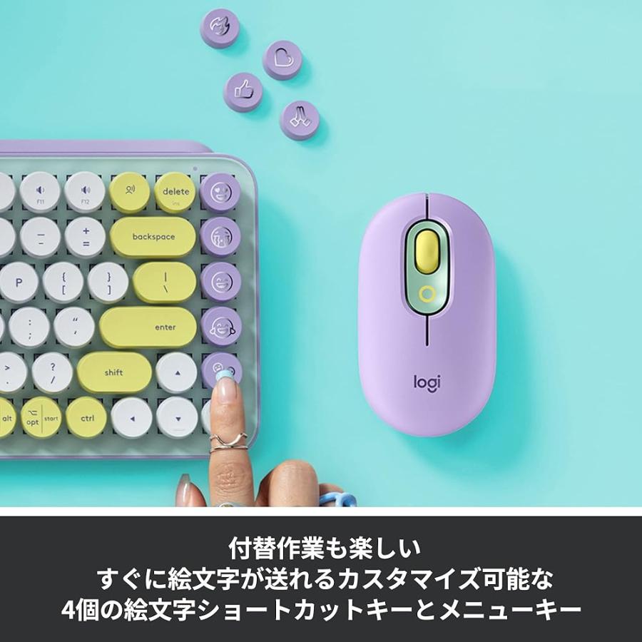 ロジクール POP KEYS K730PL メカニカル ワイヤレス キーボード パープル 日本語配列 K730_3