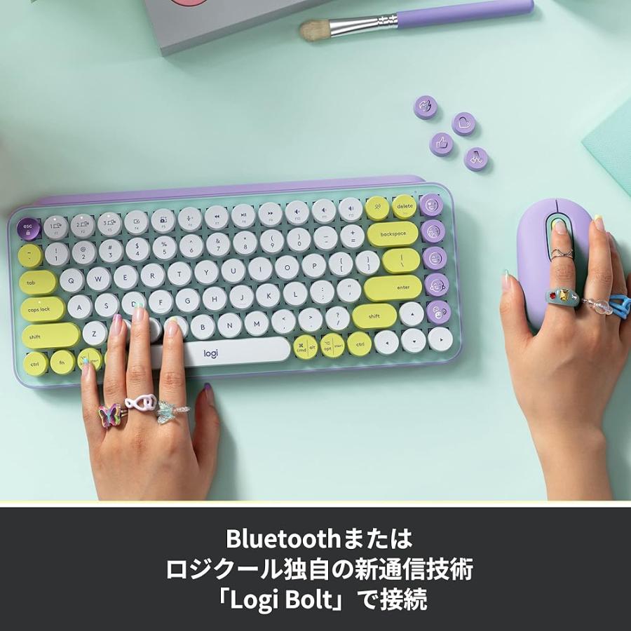 ロジクール POP KEYS K730PL メカニカル ワイヤレス キーボード パープル 日本語配列 K730_4