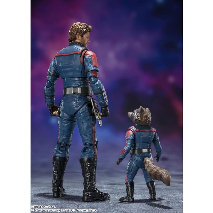 TAMASHII NATIONS S.H.フィギュアーツ スター・ロード\u0026ロケット・ラクーン 約150mm 約60mm 塗装済み可動フィギュアの画像