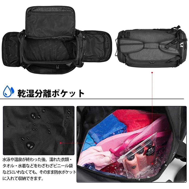 人気ブランドを Nubily ボストンバッグ メンズ ダッフルバッグ ジムバッグ Ykk リュック 修学 旅行 バッグ 防水 40l 3way 黒 最安値に挑戦 Turningheadskennel Com