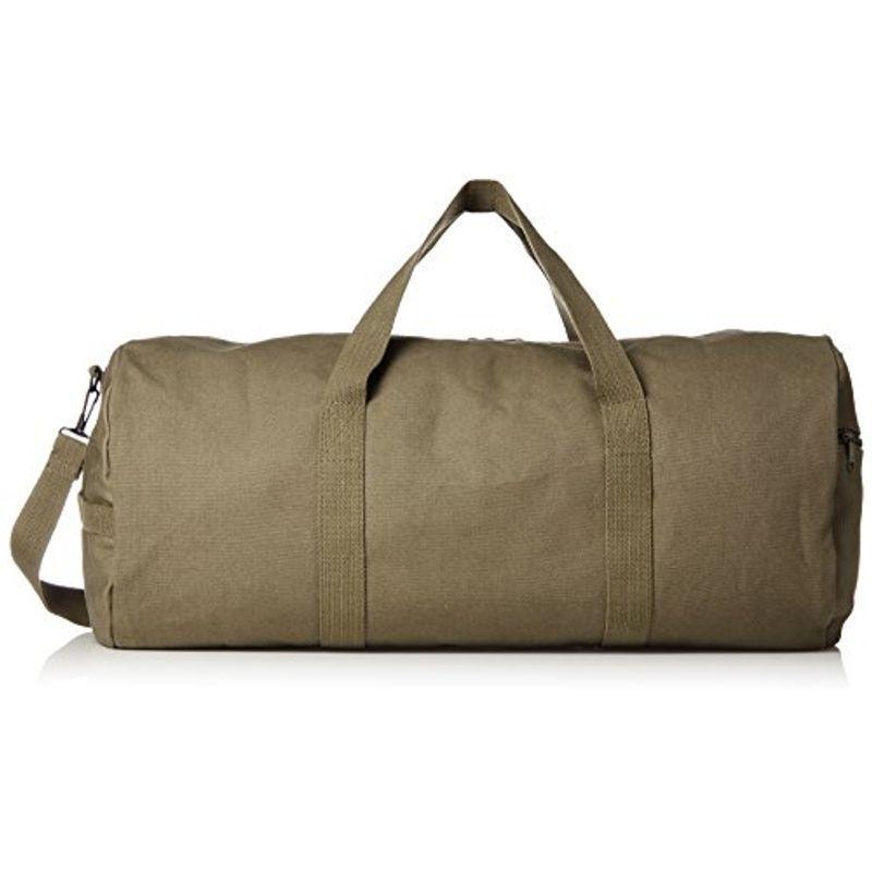 配送員設置送料無料 ロスコ Canvas Shoulder Duffle Bag 24 Inch ドラムバッグ 頑丈 丈夫 シンプル 丸い 大容量 オリーブ コンビニ受取対応商品 Turningheadskennel Com