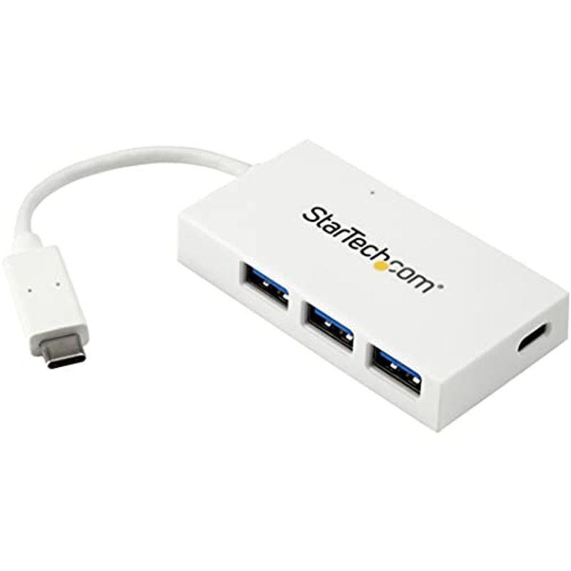 StarTech.com USB Type-C接続4ポート増設USB 3.0ハブ USB-C - 1x USB-C/3x USB-A ホワイ USBハブ