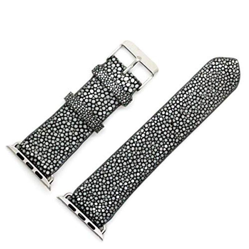 大人の上質 Revetta エイ革 ガルーシャ スティングレイ Apple Watch Series Se 7 6 5 4 3 2 1 バンド ベルト Plannerce Ir