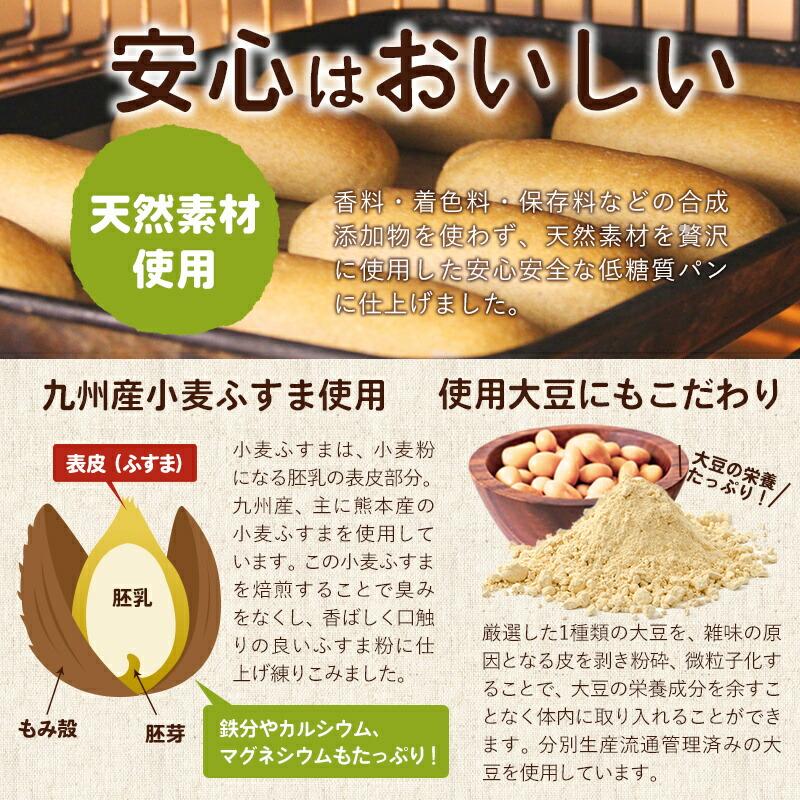 低糖質パン 九州産小麦ふすま使用 天然素材 低糖質 コッペパン＆大豆粉パン（10個セット）砂糖不使用 ダイエット食品 |  | 12