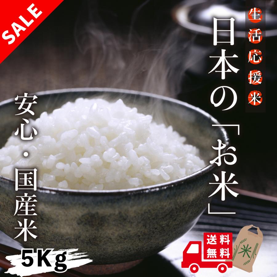 お米 米 5kg ブレンド米 白米 おこめ 5キロ 生活応援米 送料無料 国内産 国産 農家 ブレンド の商品画像