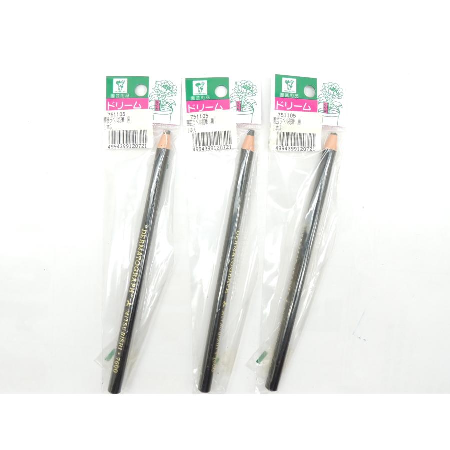 八木光 ドリームラベル 園芸ラベル鉛筆 黒 3本セット ダーマト