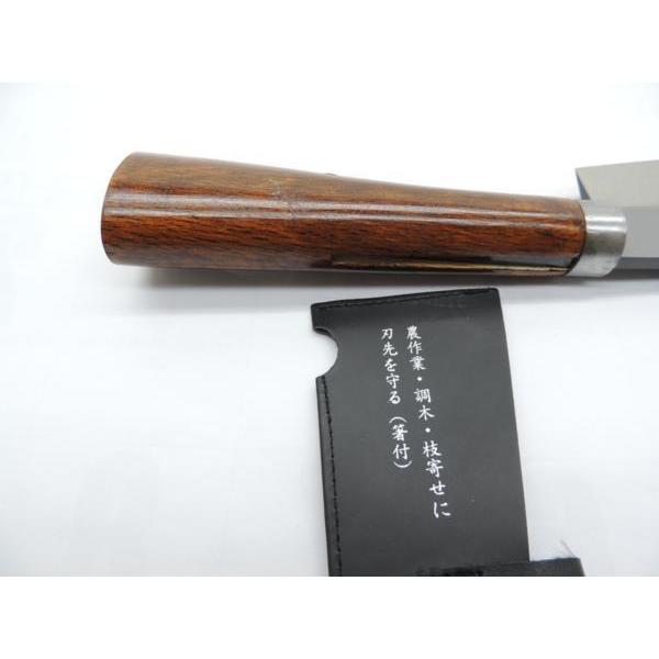 日本製 鍛冶助 赤茶柄 箸付ナタ 180ミリ 鍛造品 鋼付鉈 なた 火造り