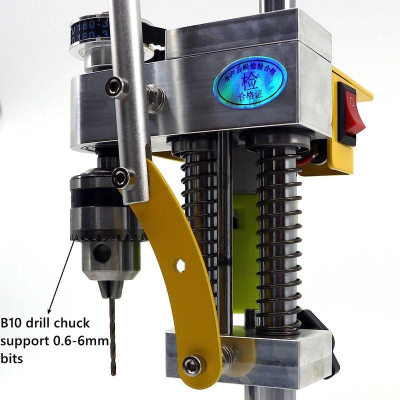 NovelLifeミニ小型卓上ボール盤直流電気台ドリル家庭用ダイヤベッド変速DIY木工手芸品精密修表工具 - 4