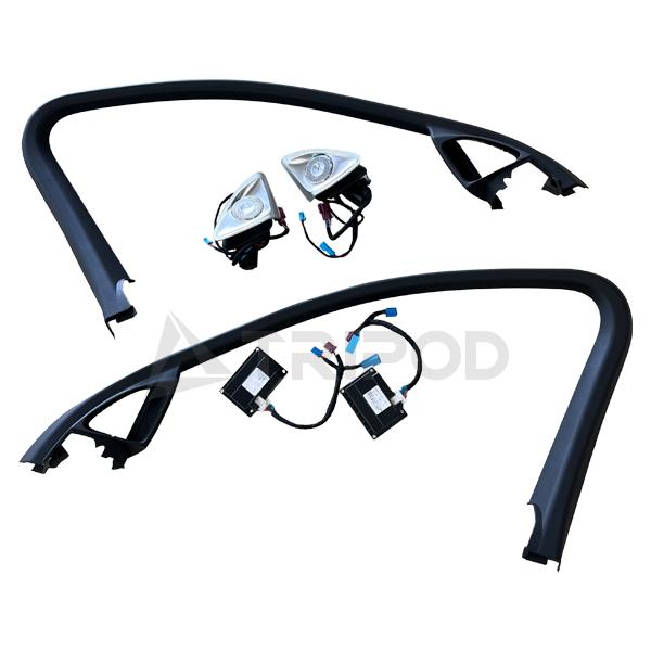 BP-MBHT/206 3Dハイエンドツイーター64色対応メルセデス・ベンツ Cクラス(W206) 3Dツイーターが純正アンビエント連動で光ります。純正アンビエント64色対応!! | Mercedes-Benz | 03