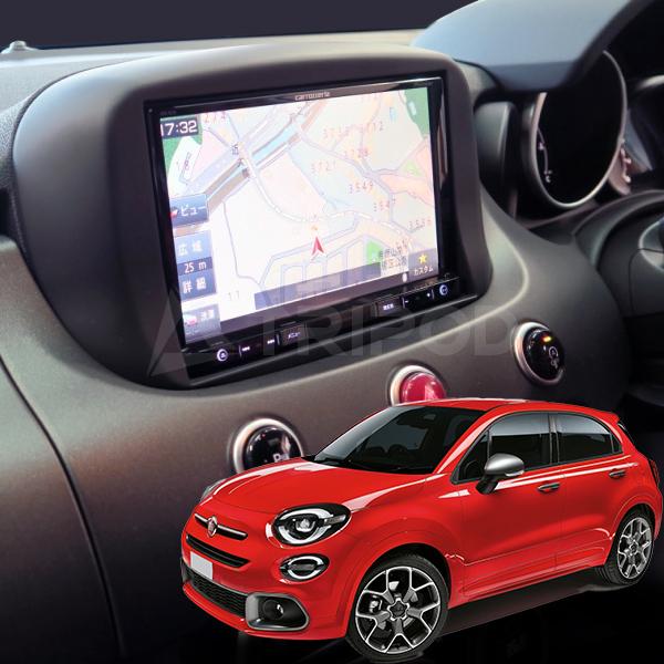 FIAT500Xクロス 純正タッチスクリーンモニター【パスコード無し】送料無料 FIAT F500X-03BK2-CAN フィアット 500X 2DINナビ取付キット