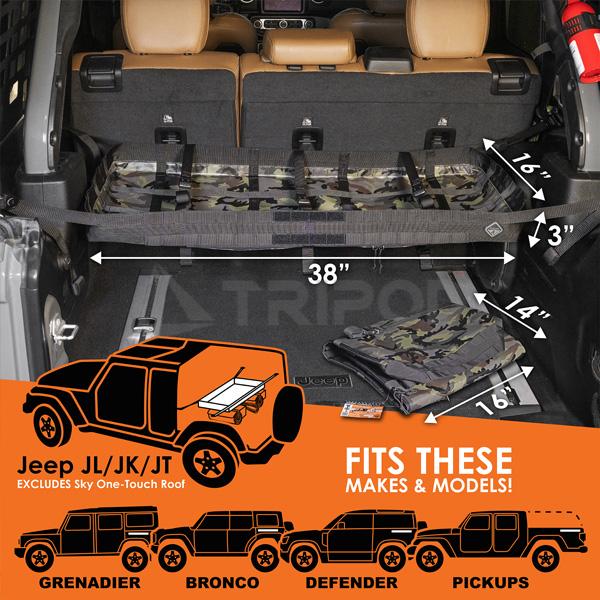 Jeep - 【価格ダウン】JEEP オリジナルハンモック Wrangler（ラングラー） ハザード4 カーゴハンモック ジープ : 輸入車